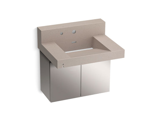 KOHLER K-81024-BSS-KCC Constellation 30" Wall-Mount Lavatory System With Backsplash In Canvas