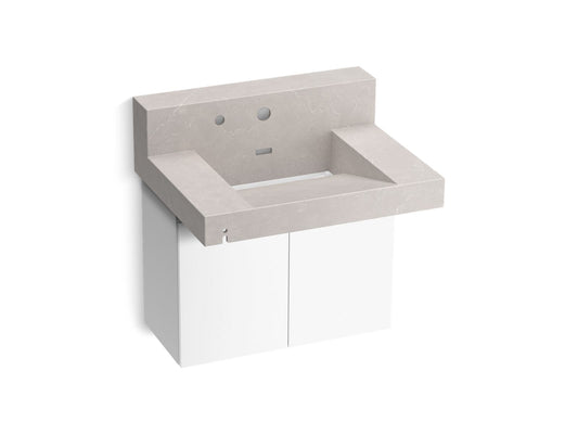 KOHLER K-81024-BPW-KED Constellation 30" Wall-Mount Lavatory System With Backsplash In DesertSilver