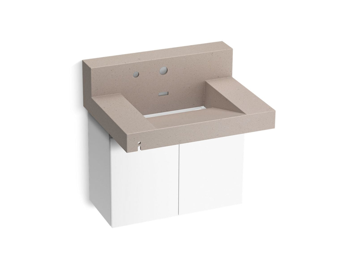 KOHLER K-81024-BPW-KCC Constellation 30" Wall-Mount Lavatory System With Backsplash - Canvas