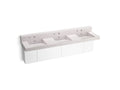 KOHLER K-81026-BPW-KES Constellation 90" Wall-Mount Basin Lavatory System With Backsplash - Et Statuario