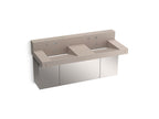 KOHLER K-81025-BSS-KCC Constellation 60" Wall-Mount Basin Lavatory System With Backsplash - Canvas