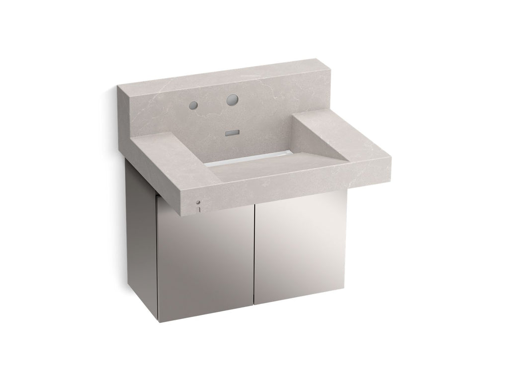KOHLER K-81024-BSS-KED Constellation 30" Wall-Mount Lavatory System With Backsplash - Desertsilver