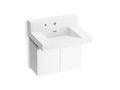 KOHLER K-81024-BPW-KEH Constellation 30" Wall-Mount Lavatory System With Backsplash - Miami White