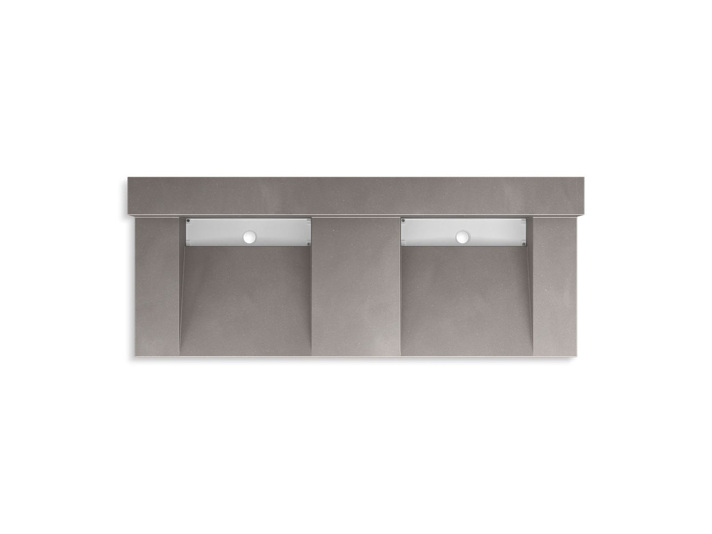 KOHLER K-81025-BSS-KCE Constellation 60" Wall-Mount Basin Lavatory System With Backsplash In Ash Concrete