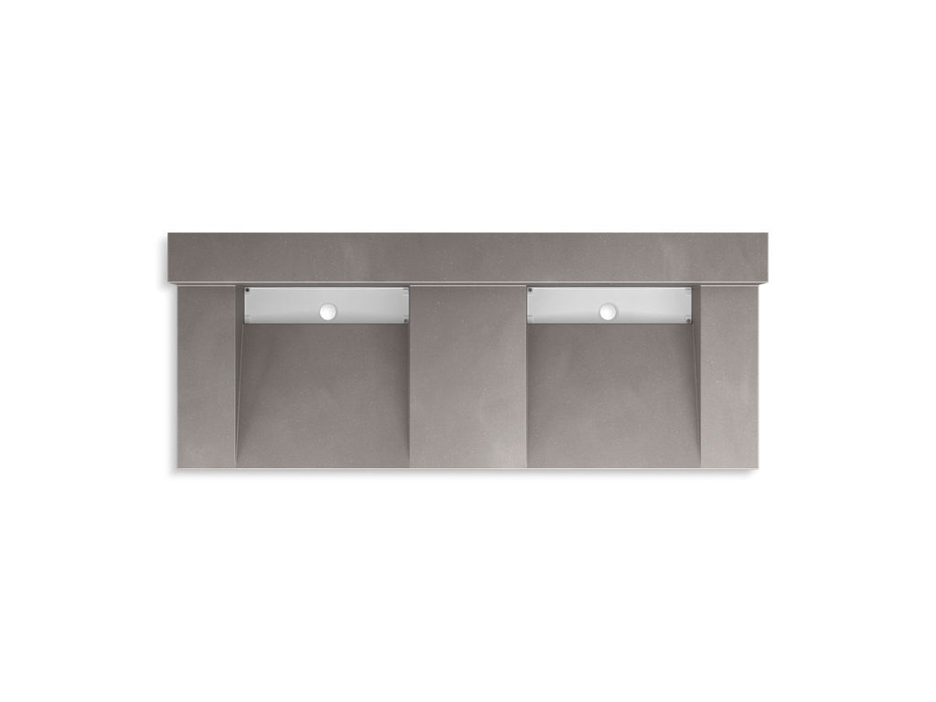 KOHLER K-81025-BSS-KCE Constellation 60" Wall-Mount Basin Lavatory System With Backsplash - Ash Concrete