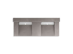 KOHLER K-81025-BSS-KCE Constellation 60" Wall-Mount Basin Lavatory System With Backsplash - Ash Concrete