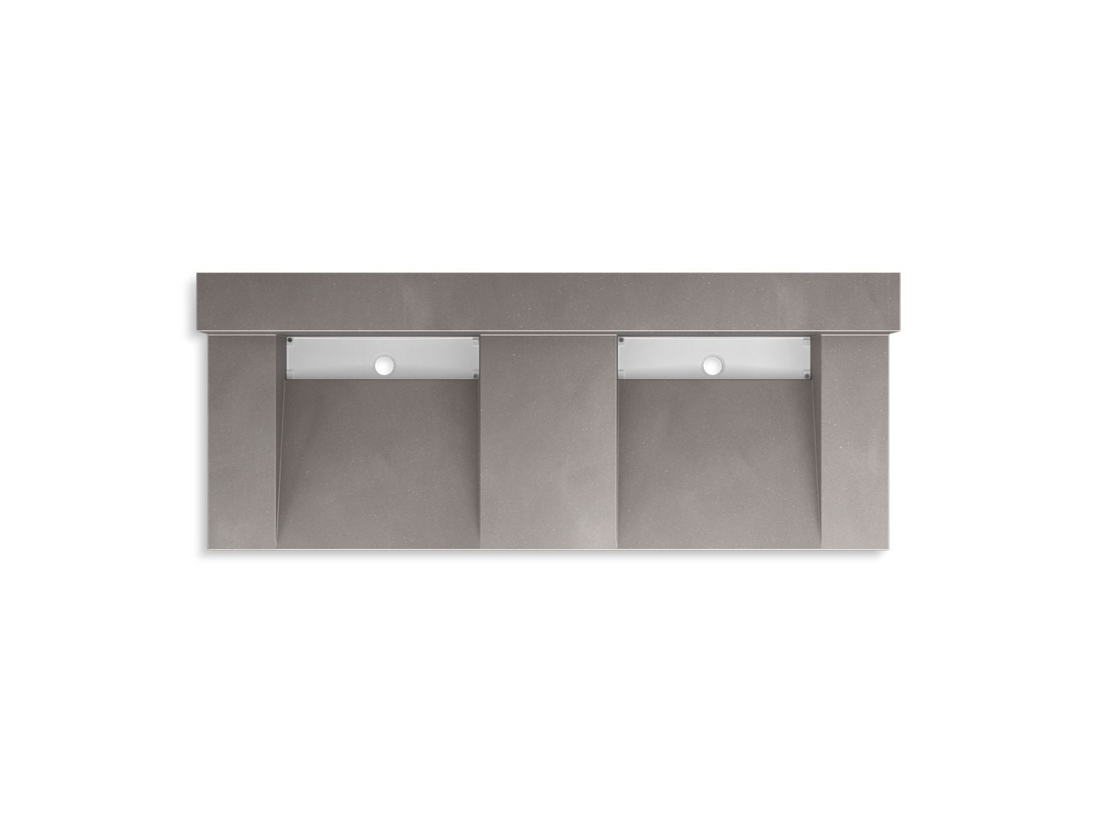 KOHLER K-81025-BSS-KCE Constellation 60" Wall-Mount Basin Lavatory System With Backsplash - Ash Concrete