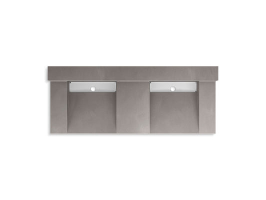 KOHLER K-81025-BSS-KCE Constellation 60" wall-mount basin lavatory system with backsplash - Ash Concrete