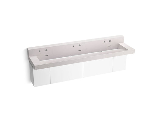 KOHLER K-81028-BPW-KES Constellation 90" Wall-Mount Trough Lavatory System With Backsplash In Et Statuario