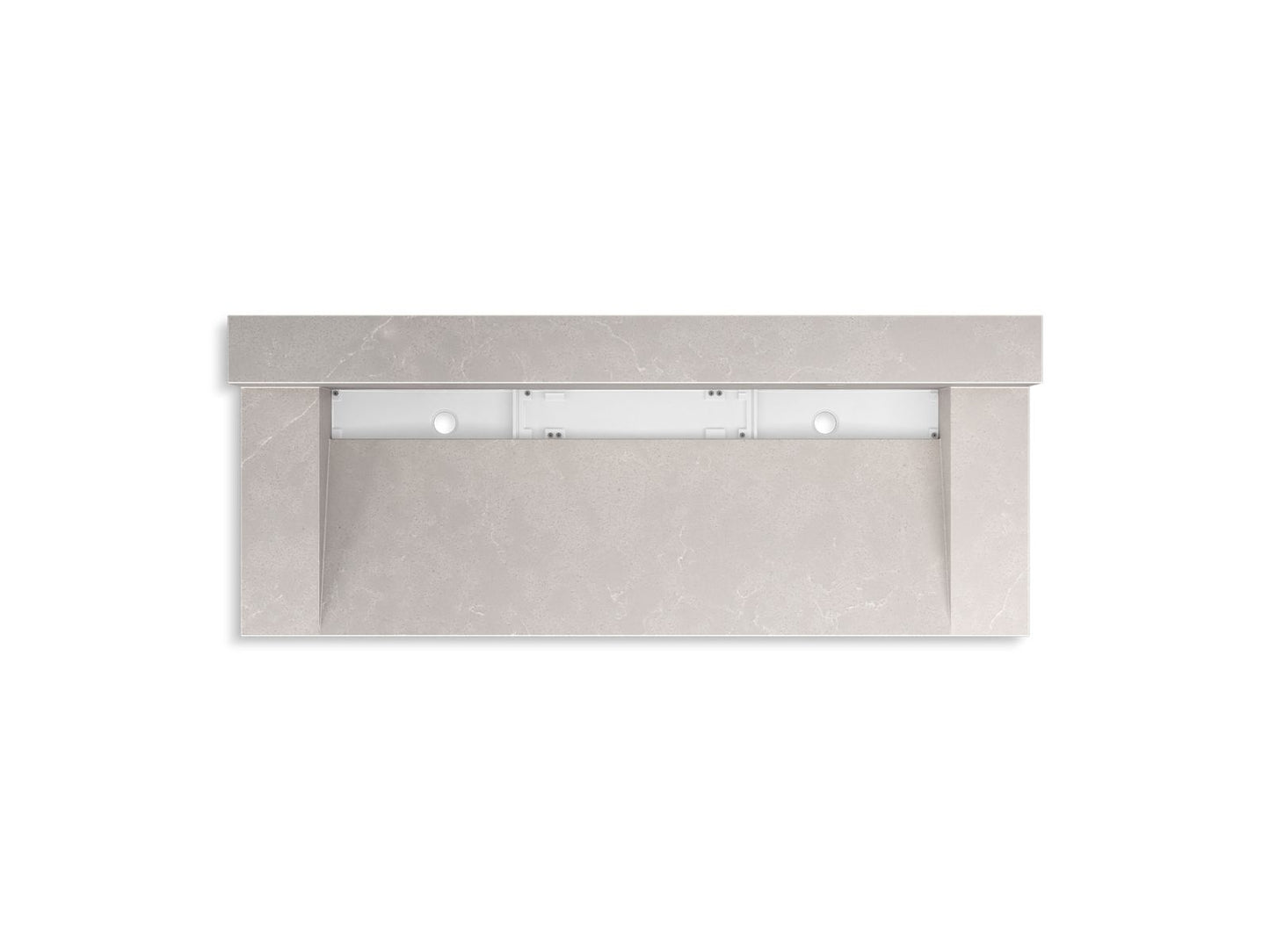 KOHLER K-81027-BSS-KED Constellation 60" Wall-Mount Trough Lavatory System With Backsplash In DesertSilver