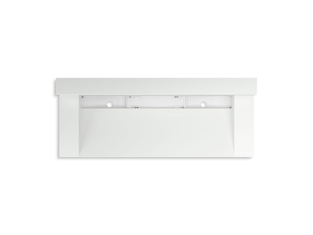 KOHLER K-81027-BSS-KEH Constellation 60" Wall-Mount Trough Lavatory System With Backsplash - Miami White