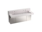 KOHLER K-81027-BSS-KCC Constellation 60" Wall-Mount Trough Lavatory System With Backsplash - Canvas