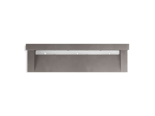 KOHLER K-81028-BSS-KCE Constellation 90" Wall-Mount Trough Lavatory System With Backsplash In Ash Concrete