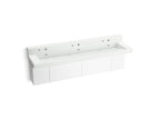 KOHLER K-81028-BPW-KEH Constellation 90" Wall-Mount Trough Lavatory System With Backsplash - Miami White