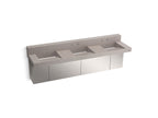 KOHLER K-81026-BSS-KCN Constellation 90" Wall-Mount Basin Lavatory System With Backsplash - Neutral Concrete