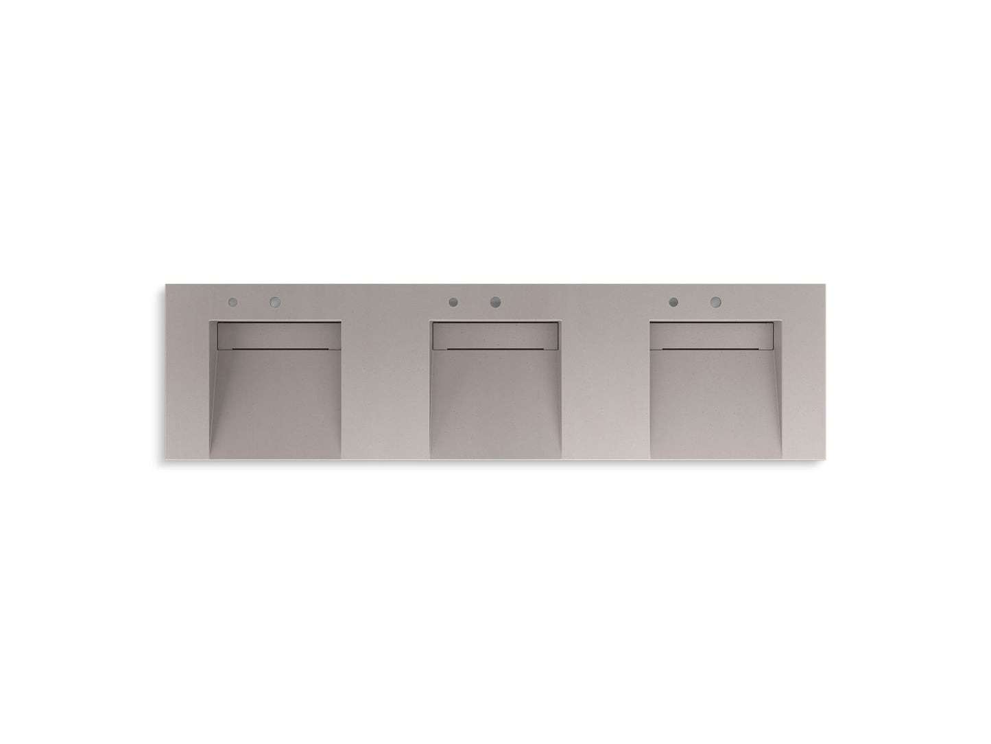 KOHLER K-81031-BSS-KCN Constellation 90" Wall-Mount Basin Lavatory System In Neutral Concrete