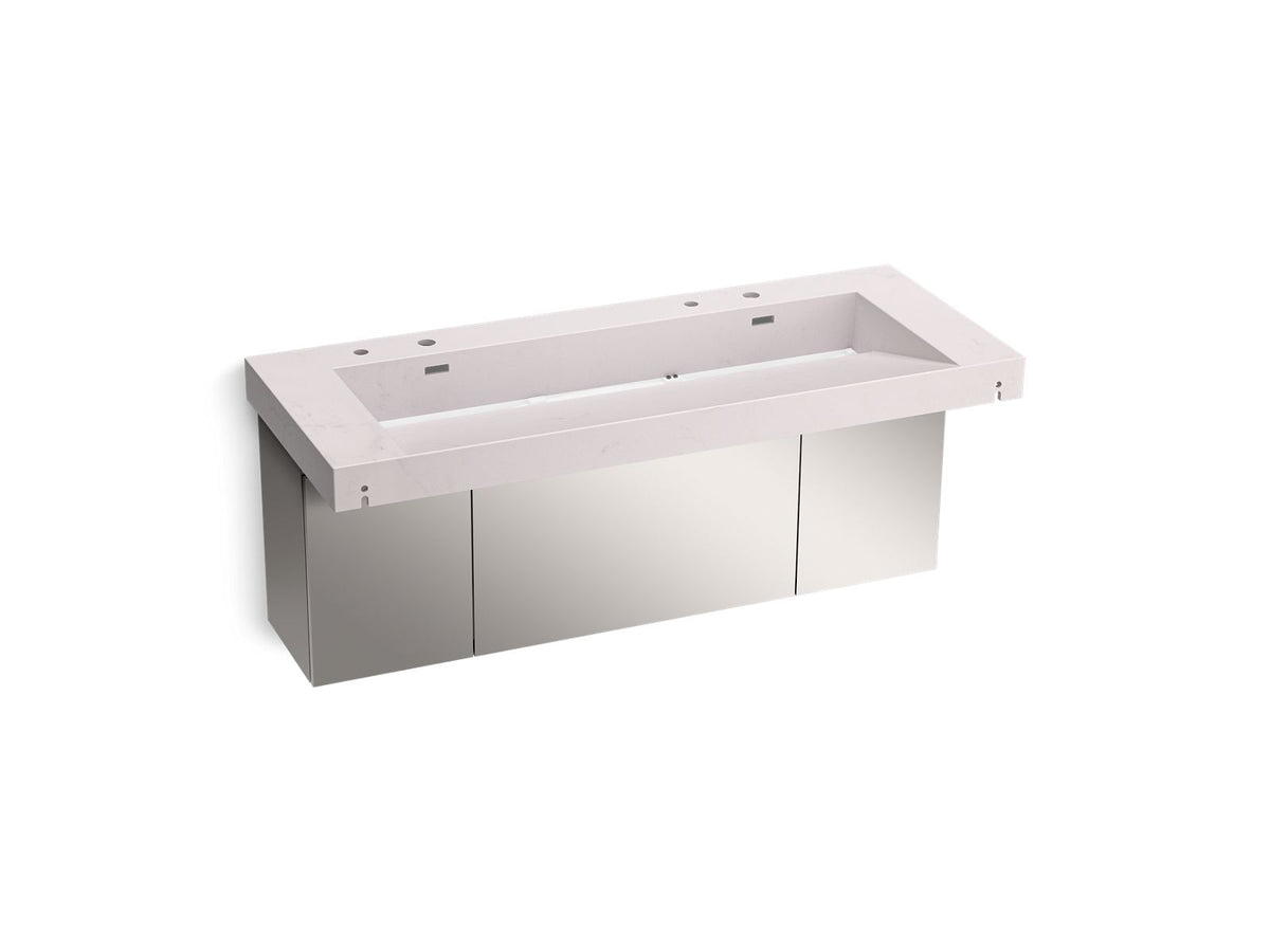 KOHLER K-81032-BSS-KES Constellation 60" Wall-Mount Trough Lavatory System - Et Statuario