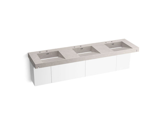 KOHLER K-81031-BPW-KED Constellation 90" Wall-Mount Basin Lavatory System In DesertSilver