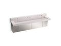 KOHLER K-81028-BSS-KES Constellation 90" Wall-Mount Trough Lavatory System With Backsplash - Et Statuario
