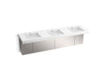 KOHLER K-81031-BSS-KCG Constellation 90" Wall-Mount Basin Lavatory System - Glacier White