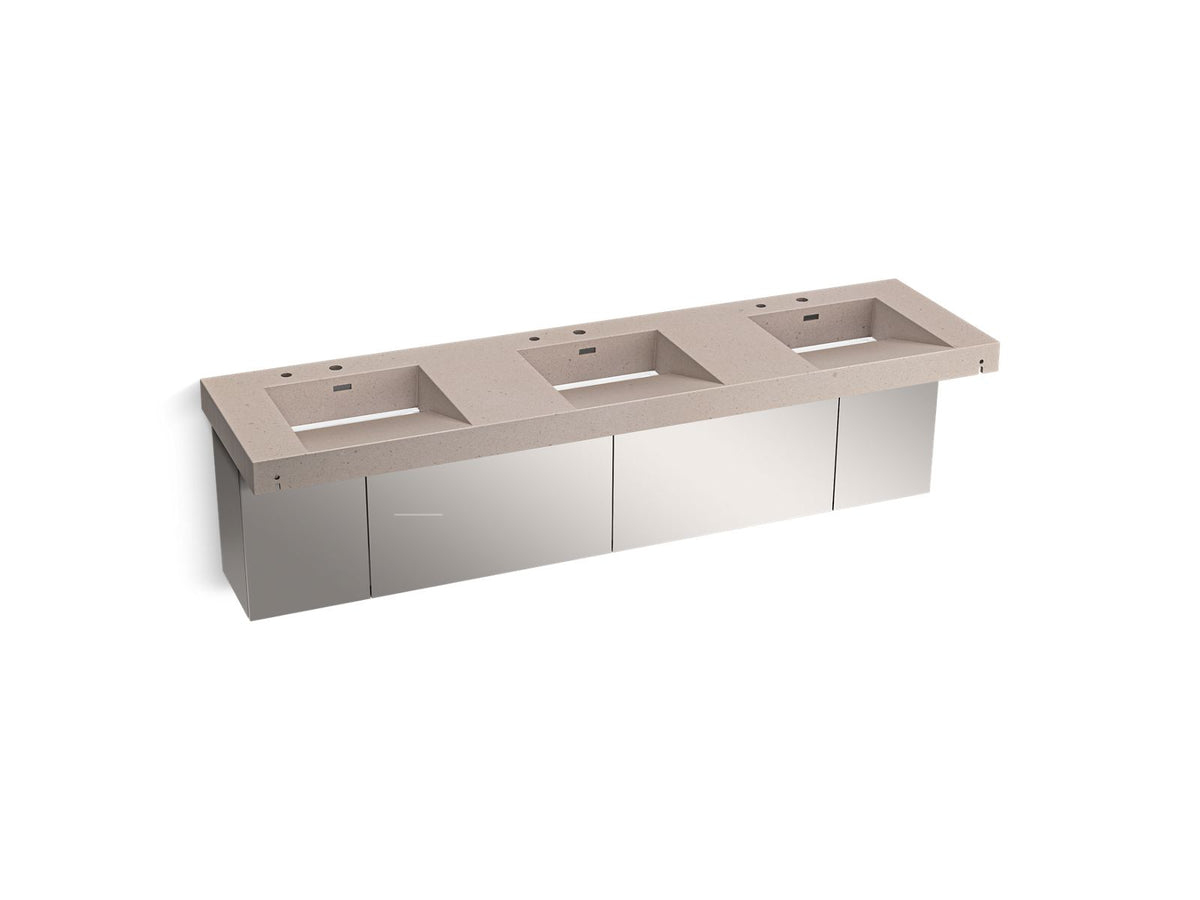 KOHLER K-81031-BSS-KCC Constellation 90" Wall-Mount Basin Lavatory System - Canvas