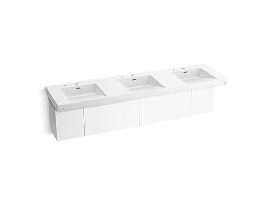 KOHLER K-81031-BPW-KEW Constellation 90" Wall-Mount Basin Lavatory System In Iconic White