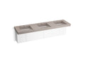 KOHLER K-81031-BPW-KCN Constellation 90" Wall-Mount Basin Lavatory System - Neutral Concrete