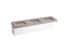 KOHLER K-81031-BPW-KCN Constellation 90" Wall-Mount Basin Lavatory System - Neutral Concrete