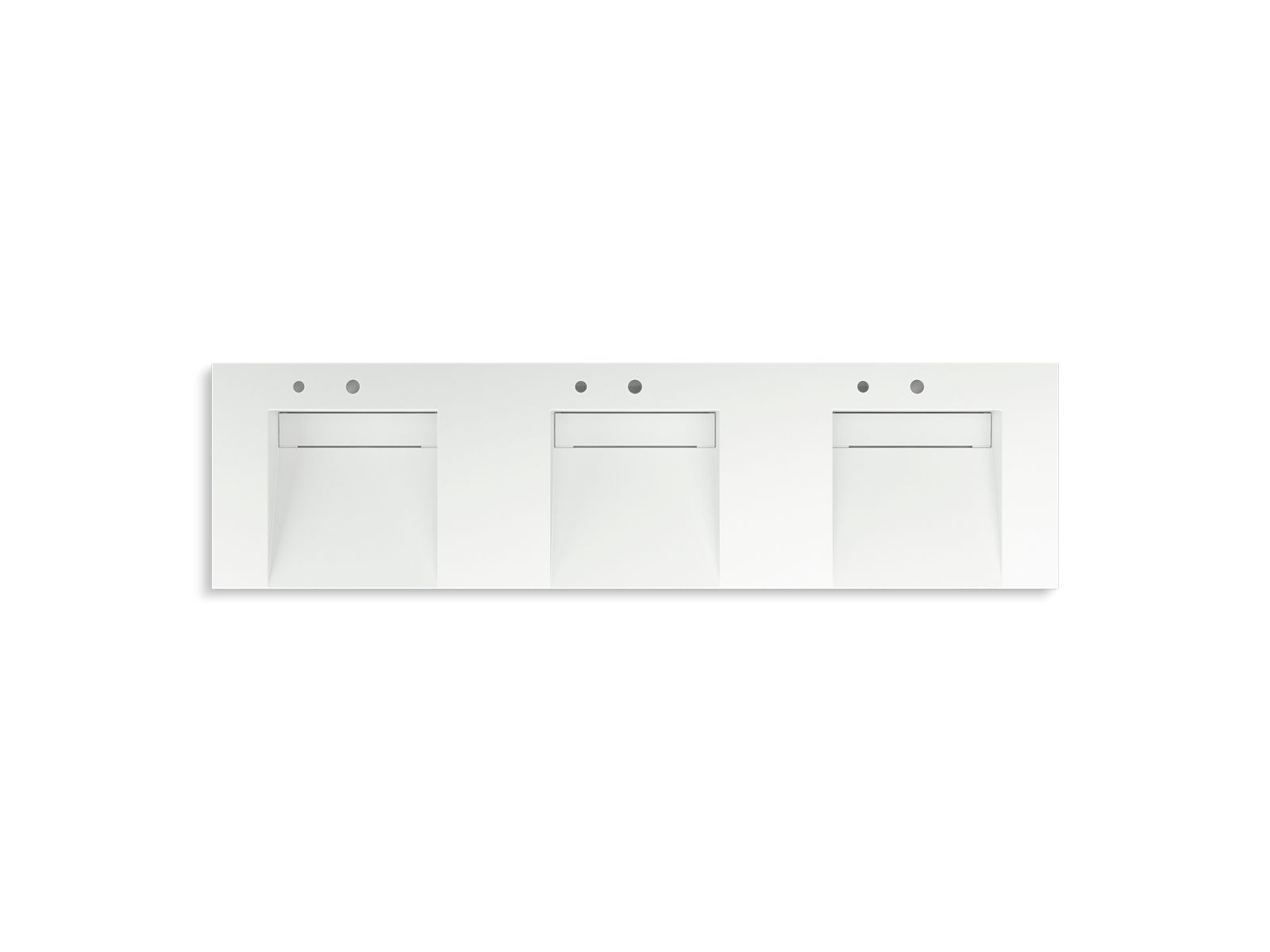 KOHLER K-81031-BSS-KEH Constellation 90" Wall-Mount Basin Lavatory System - Miami White