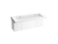 KOHLER K-81032-BPW-KCG Constellation 60" Wall-Mount Trough Lavatory System - Glacier White