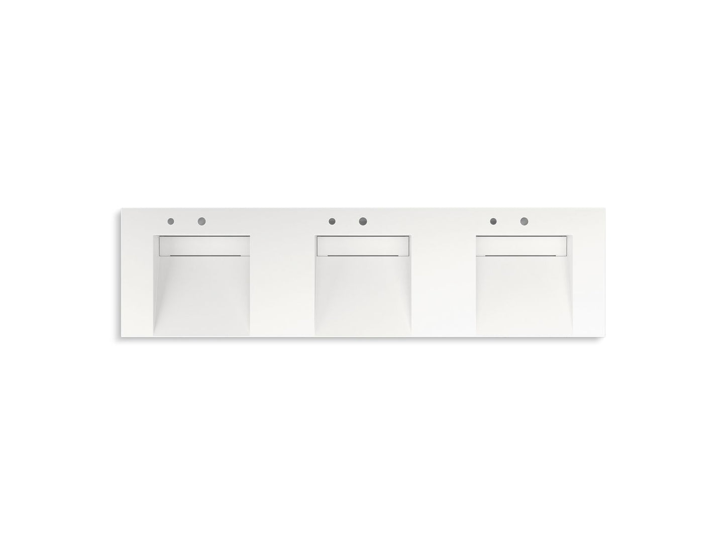 KOHLER K-81031-BSS-KEW Constellation 90" Wall-Mount Basin Lavatory System In Iconic White