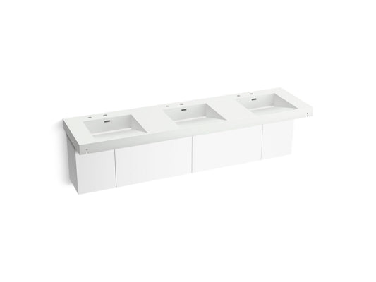 KOHLER K-81031-BPW-KEH Constellation 90" wall-mount basin lavatory system - Miami White