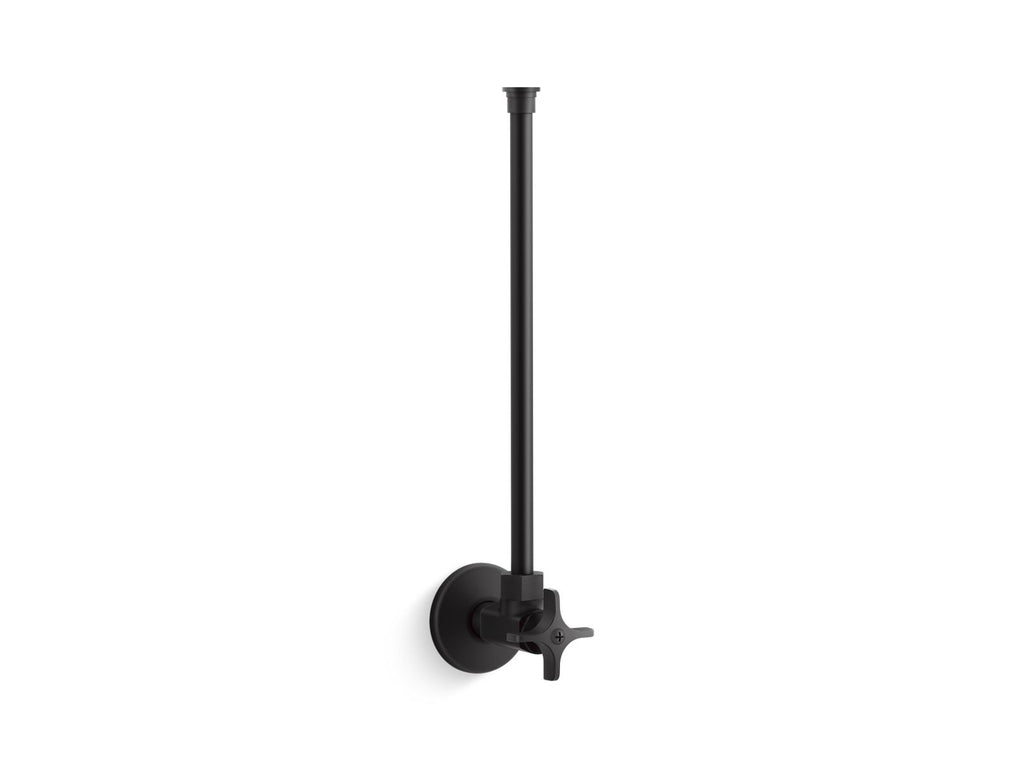 KOHLER K-7638-BL 1/2" Npt Angle Supply With Stop With Cross Handle And Annealed Vertical Tube - Matte Black