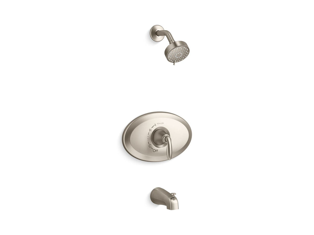 KOHLER K-TS21948-4Y-BN Remodel Rite-Temp Bath And Shower Trim Kit, 2.5 Gpm - Vibrant Brushed Nickel