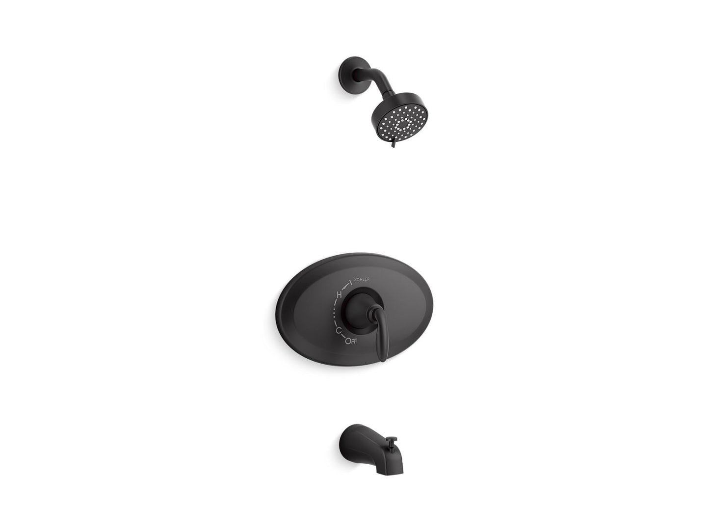 KOHLER K-TS21948-4G-BL Remodel Rite-Temp Bath And Shower Trim Kit, 1.75 Gpm In Matte Black