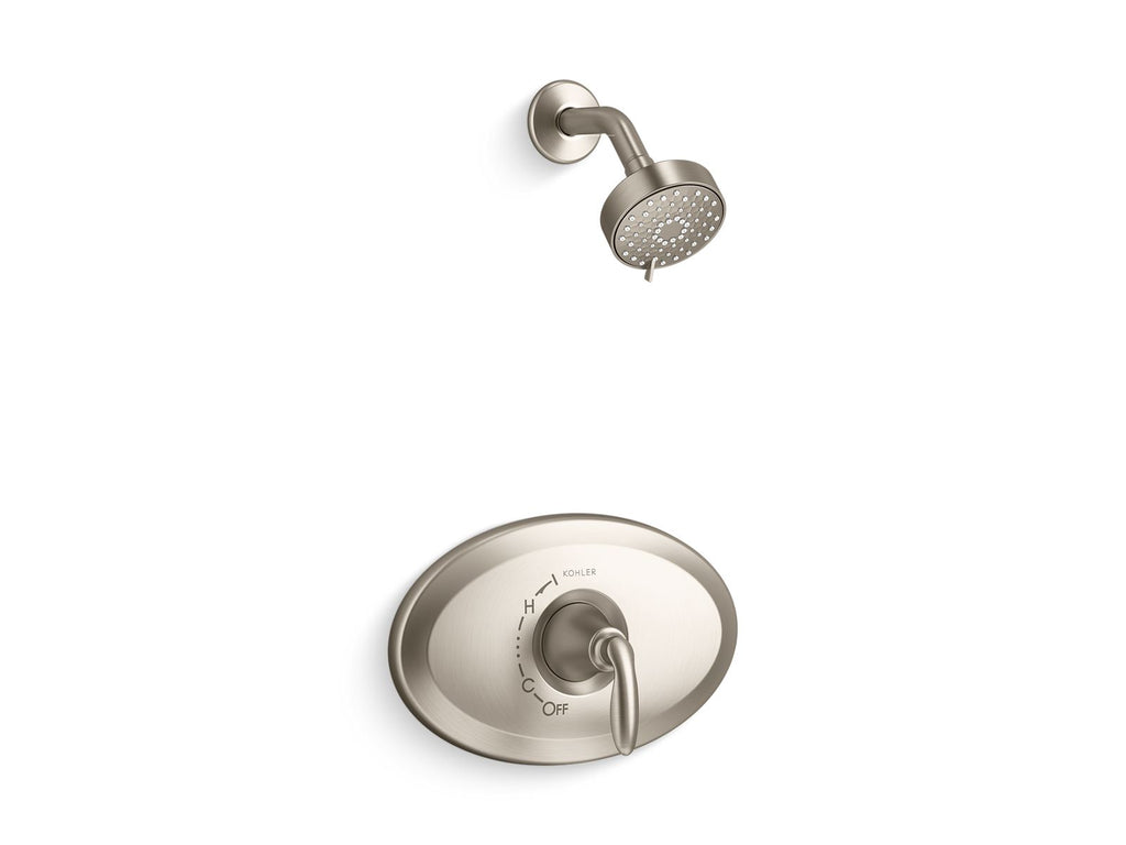 KOHLER K-TS21947-4Y-BN Remodel Rite-Temp Shower Trim Kit, 2.5 Gpm - Vibrant Brushed Nickel