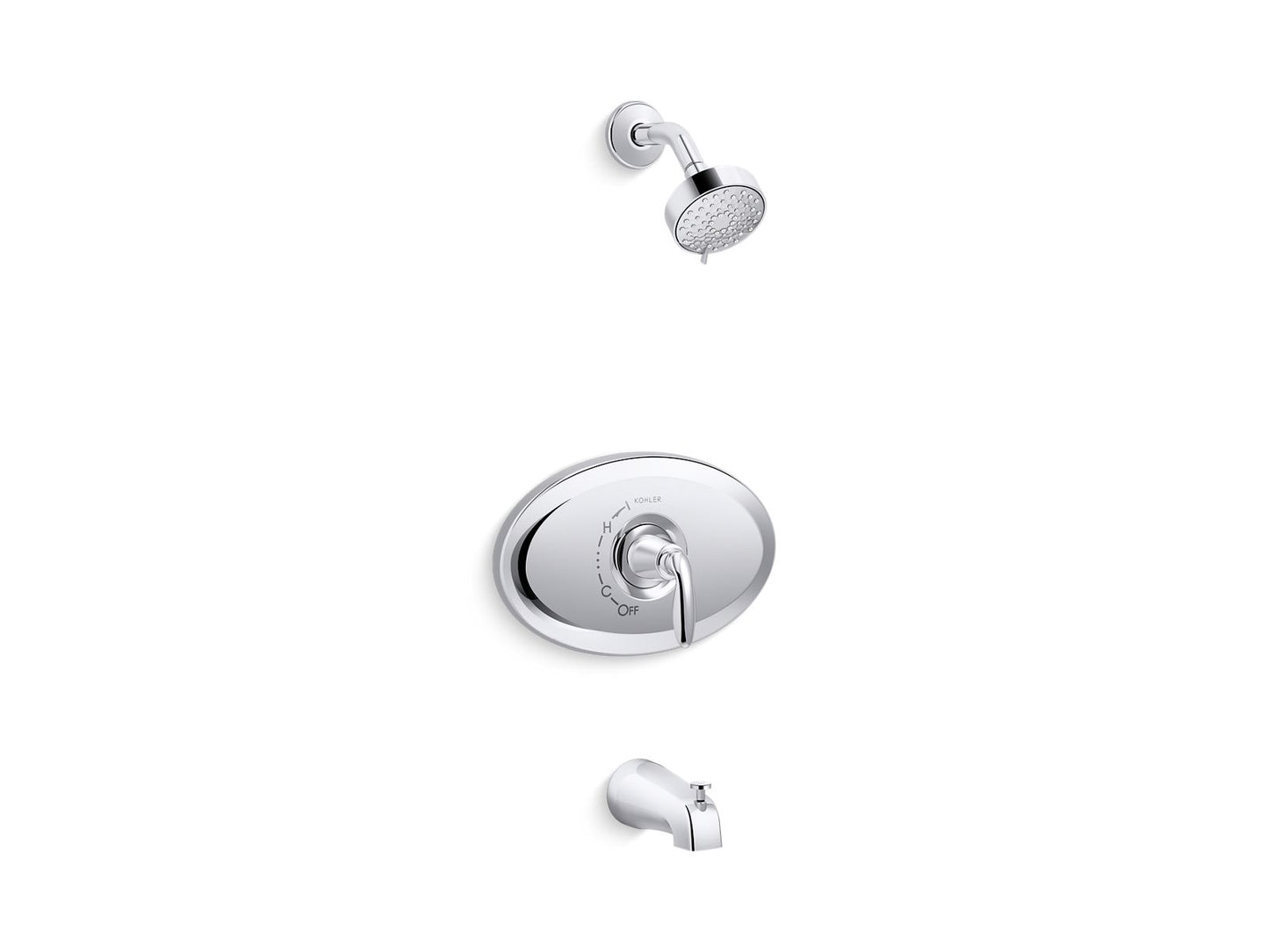 KOHLER K-TS21948-4Y-CP Remodel Rite-Temp Bath And Shower Trim Kit, 2.5 Gpm In Polished Chrome