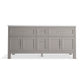 KOHLER K-31247-ASB-1WT Quo 72" Bathroom Vanity Cabinet With Sinks And Quartz Top In Mohair Grey