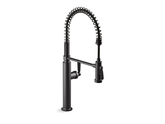 KOHLER K-28360-BL Edalyn by Studio McGee Semi-professional kitchen sink faucet with two-function sprayhead - Matte Black