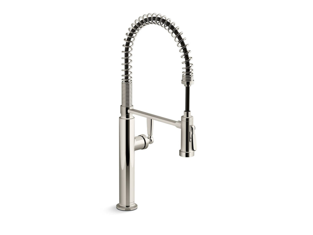 KOHLER K-28360-SN Edalyn By Studio Mcgee Semi-Professional Kitchen Sink Faucet With Two-Function Sprayhead - Vibrant Polished Nickel