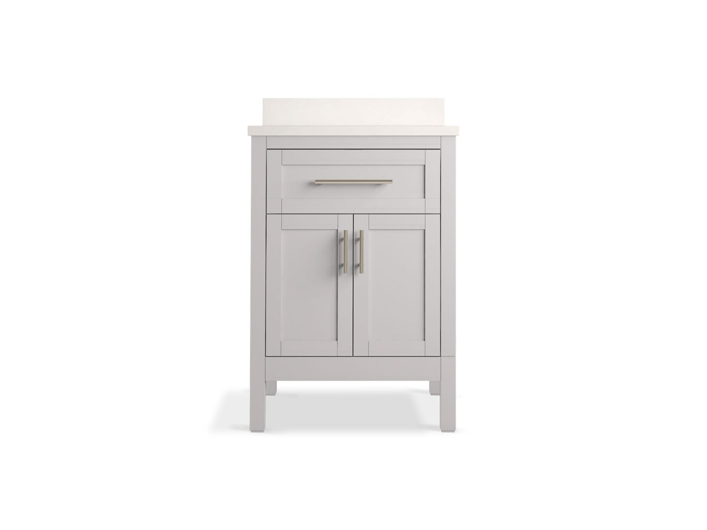 KOHLER K-39603-ASB-AGA Hadron 24" Bathroom Vanity Cabinet With Sink And Quartz Top In Atmos Grey