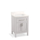 KOHLER K-39603-ASB-AGA Hadron 24" Bathroom Vanity Cabinet With Sink And Quartz Top In Atmos Grey