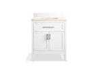 KOHLER K-39604-ASB-AGA Hadron 30" Bathroom Vanity Cabinet With Sink And Quartz Top - Atmos Grey