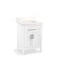 KOHLER K-39603-ASB-0 Hadron 24" Bathroom Vanity Cabinet With Sink And Quartz Top In White