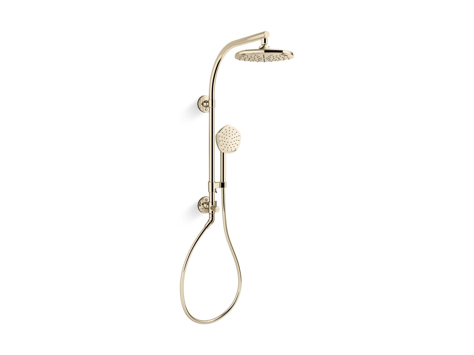 KOHLER K-27118-G-AF Occasion Hydrorail-R Shower Column Kit, 1.75 Gpm - Vibrant French Gold