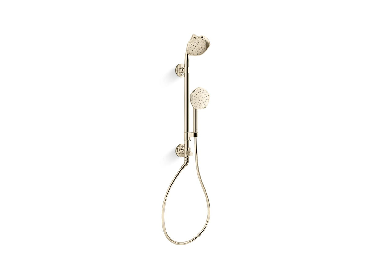 KOHLER K-27119-G-AF Occasion Hydrorail-S Shower Column Kit, 1.75 Gpm - Vibrant French Gold