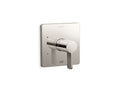 KOHLER K-TS23501-4-SN Parallel Rite-Temp Shower Valve Trim - Vibrant Polished Nickel
