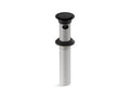 KOHLER K-25322-BL Clicker Drain With Overflow - Matte Black