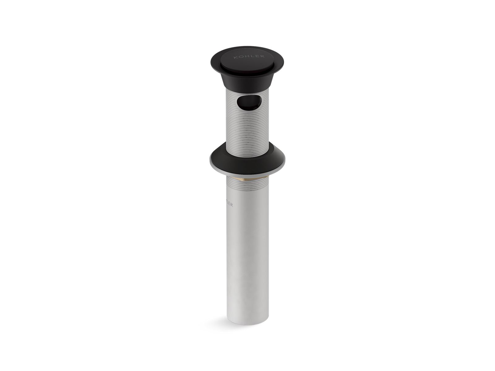 KOHLER K-25322-BL Clicker Drain With Overflow - Matte Black
