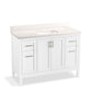 KOHLER K-39606-ASB-0 Hadron 48" Bathroom Vanity Cabinet With Sink And Quartz Top In White